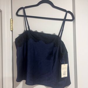 Target Navy Lace Trim Camisole
